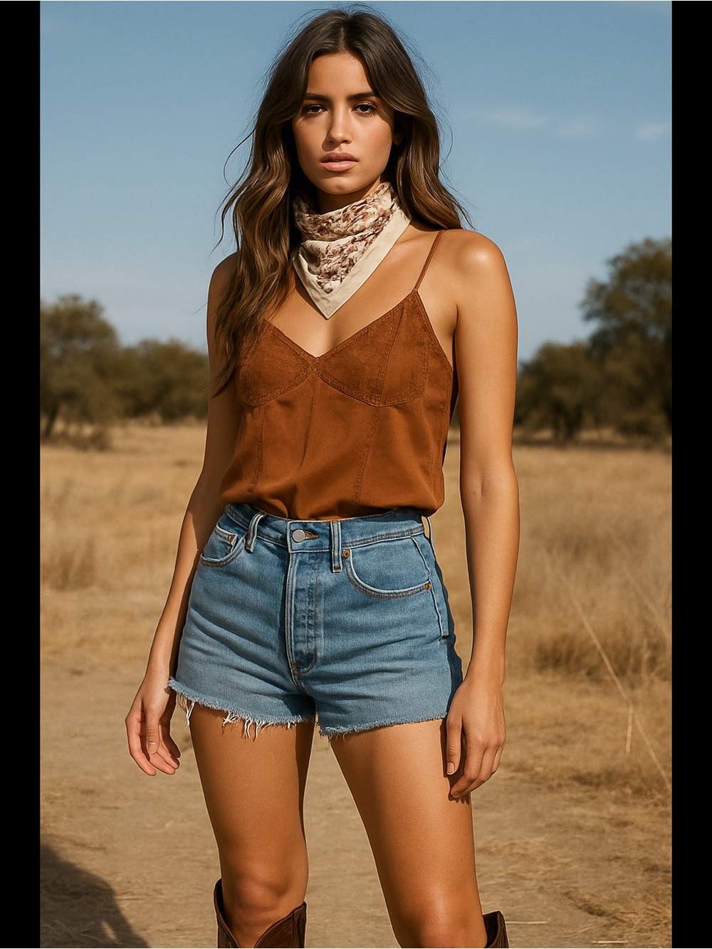 Chocolate Brown Lace Satin Cami M Boho Western Festival Free Spirited Electric